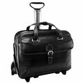 A1 Luggage McKlein  Carugetto Black Leather Detachable Wheeled Laptop Case A11912144